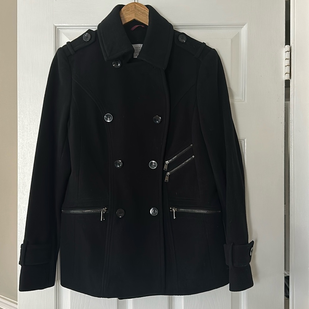 Andrew Marc Black Wool Coat